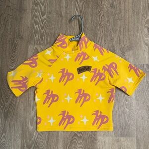 Yellow and Pink Short Sleeve Tee